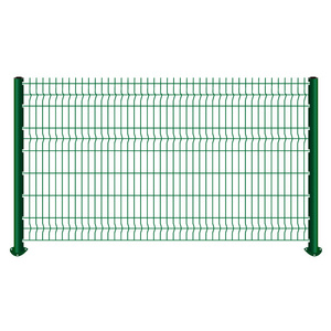 2022 Hot  Selling Galvanized Decorative Garden 3D Curved Welded Wire Mesh Fence Iron Peach Post Fence