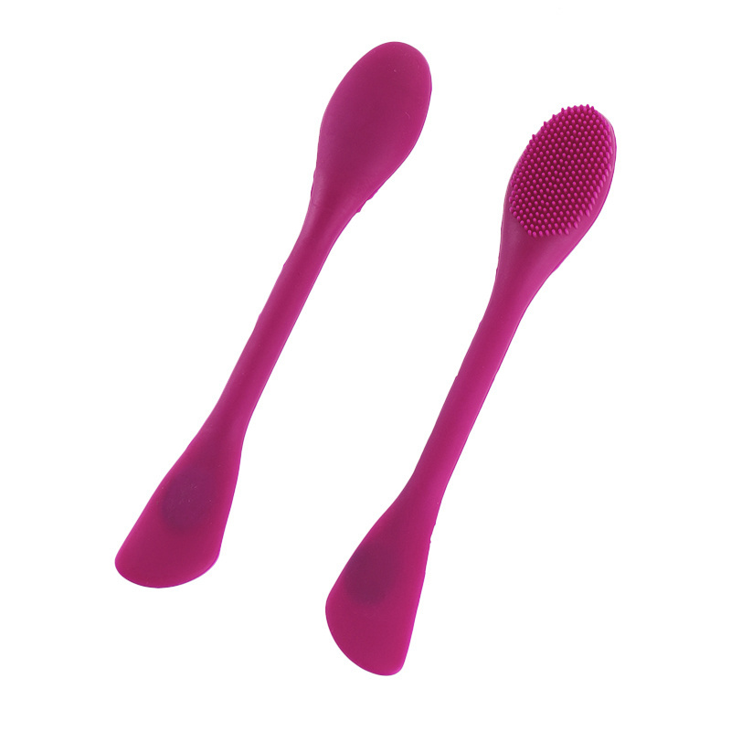 2 In 1 Silicone Facial Mask Spatula Mud Mixing Face Applicator Tools Silicone Face Mask Brush