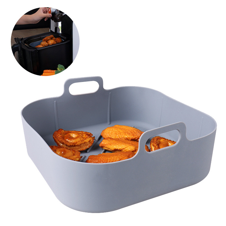 Reusable Square Silicone Air Fryer Basket Liners Silicone Pots for Food Air fryers Oven Accessories