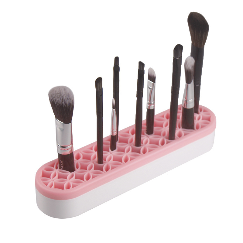 Cheapest Stationery Brush Organizer Easy to Organize Make Up Cosmetic Rack Silicone Brush Holder for Organizational Tools