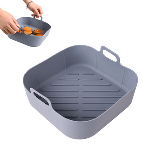 Reusable Square Silicone Air Fryer Basket Liners Silicone Pots for Food Air fryers Oven Accessories