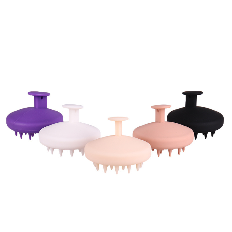 2024 Trending Recyclable Full Silicone Hairbrush Head Massager Shampoo Brush Detangling Hair Brush Scalp Massager