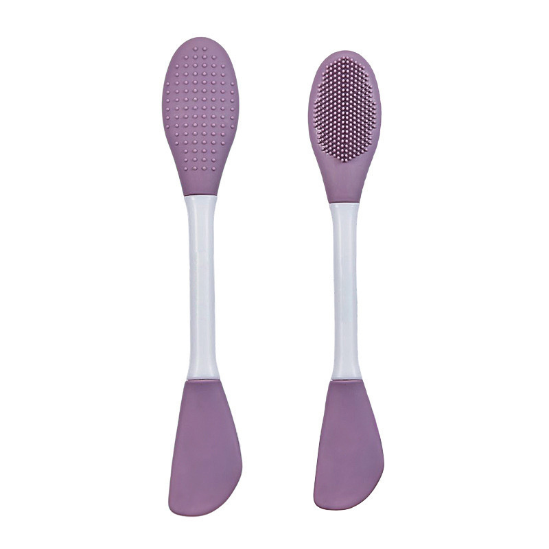 2 In 1 Silicone Facial Mask Spatula Mud Mixing Face Applicator Tools Silicone Face Mask Brush