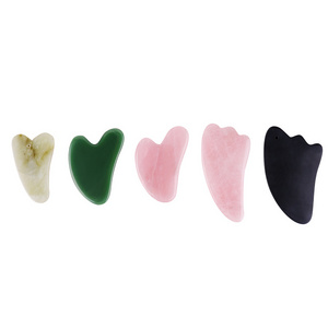 Lohas Wholesale Factory Directly Rose Quartz Gua Sha Scrapping Stone Massager Jade Roller Gua Sha Board Scraping Plate