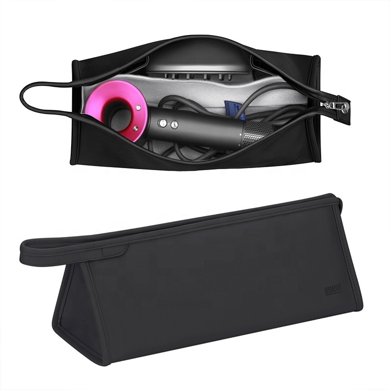 Portable handle travel hair dryer dust bag PU waterproof hair dryer bag case for one-step hair dryer storage bag