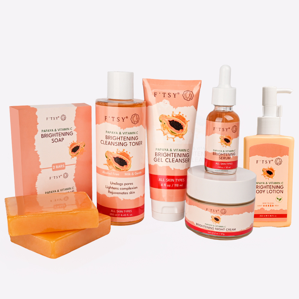 OEM Kojic Acid Whitening Set Private Label Kojic Acid Skin Care Papaya Bleaching set