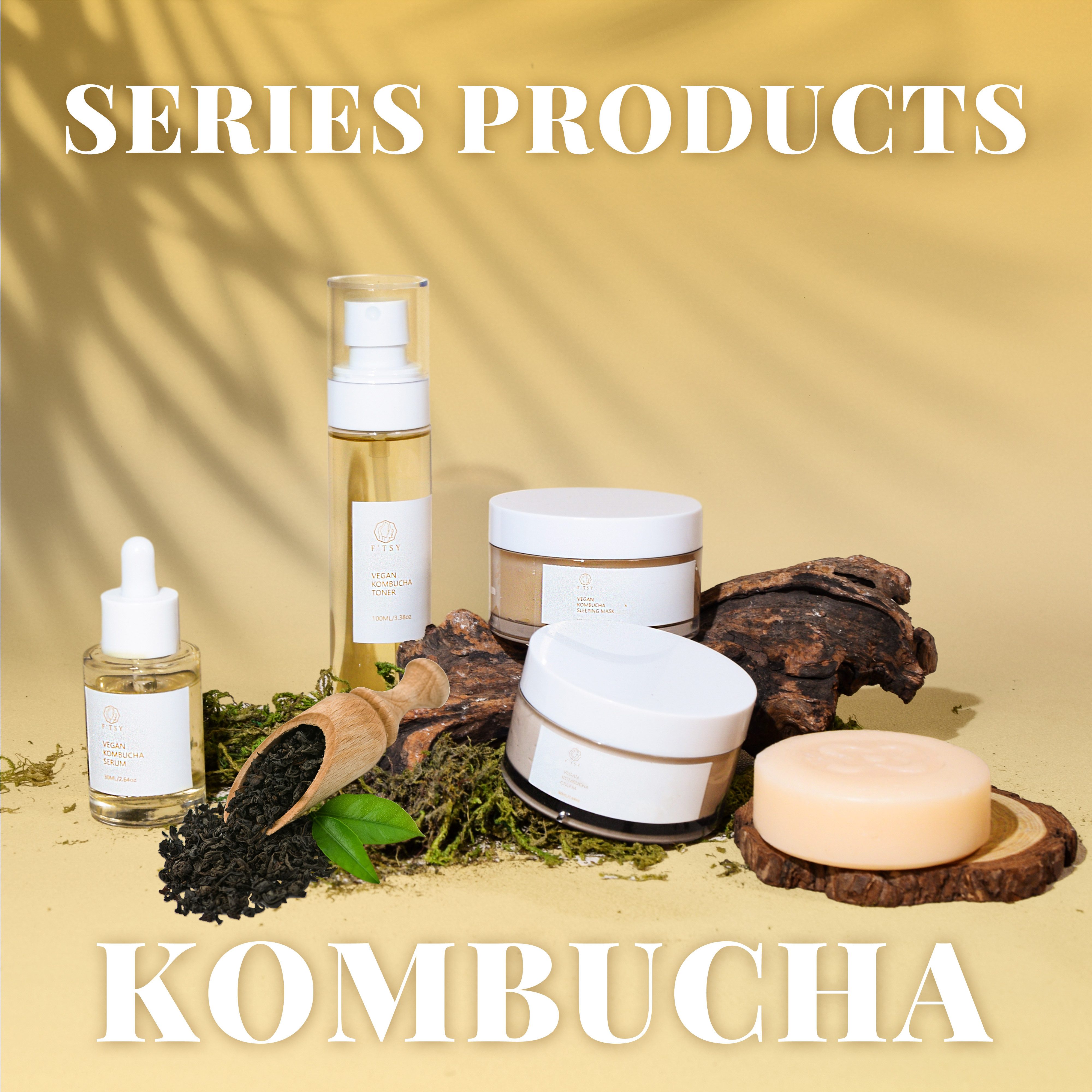 Refresh Face Skin Care Set Wholesale Custom Logo Anti Acne Anti Fine Line Kombucha Face Toner