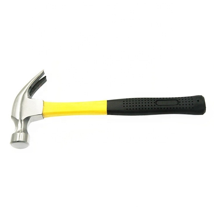 Heavy Duty Forged Carbon Steel Fiberglass Skidproof Handle Claw Nail Hammer