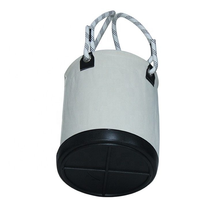 Canvas Garden Tools Bucket Bag With Plastic Bottom Work Bucket Is Load Rated Up To 60kgs