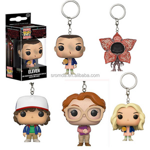 Sromda POP Key Chain Strange Things ELEVEN BARB DUSTIN Pocket POP 3D Keychain Vinyl Figure Key Ring