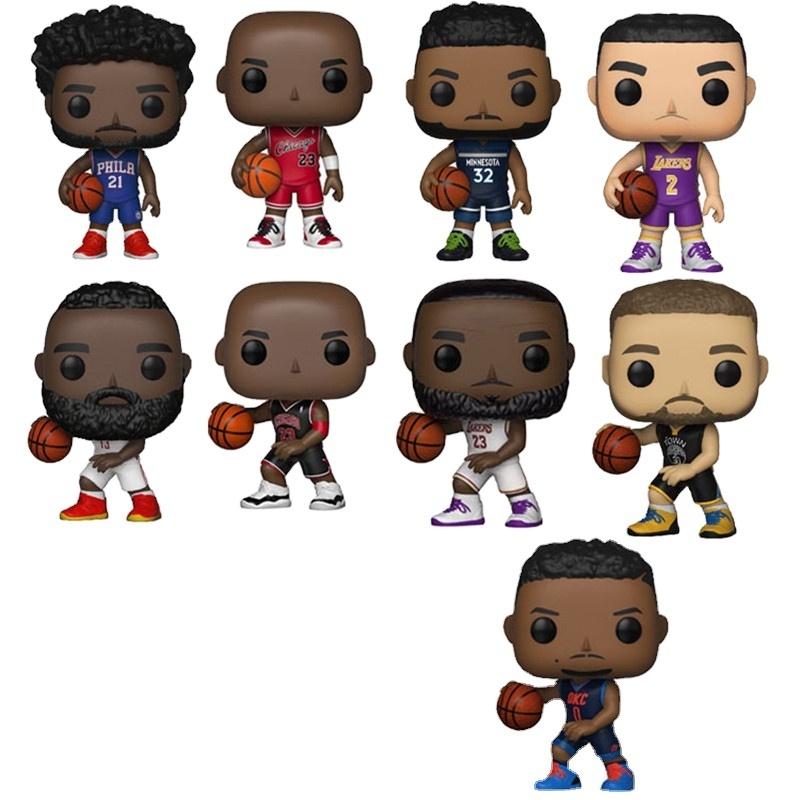 Wholesale Basketball Star NBA POP Figure Kobe James Stephen Curry Jordon PVC Action Figure 10cm Mini POP Toys