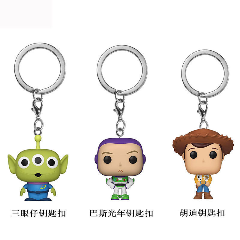 Sromda Toys Story Pocket POP keychain Vinyl figure key ring BUZZ LIGHT YEAR Alien Woody Action figures