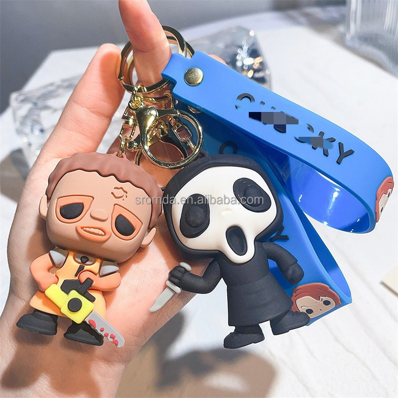 POP Movies Chucky Keychain POP Vinyl Figure Mini PVC Toys Chucky PVC Action Figures Keyring