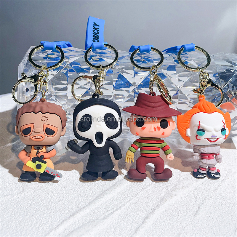 POP Movies Chucky Keychain POP Vinyl Figure Mini PVC Toys Chucky PVC Action Figures Keyring