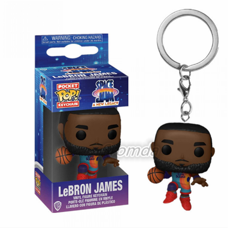 New Design NBA POP Keychain Lebron James PVC Key Chain NBA Pocket POP Keyring Vinyl Figure Keychain