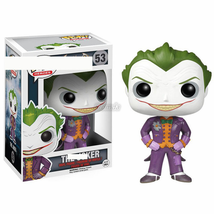 Sromda Fun POP Arkham Asylum Vinyl Figure #155 The Joker PVC Figure #116 Joker #53 High Quality