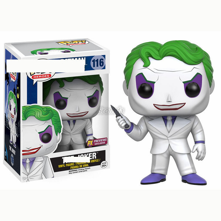 Sromda Fun POP Arkham Asylum Vinyl Figure #155 The Joker PVC Figure #116 Joker #53 High Quality