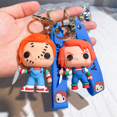 POP Movies Chucky Keychain POP Vinyl Figure Mini PVC Toys Chucky PVC Action Figures Keyring