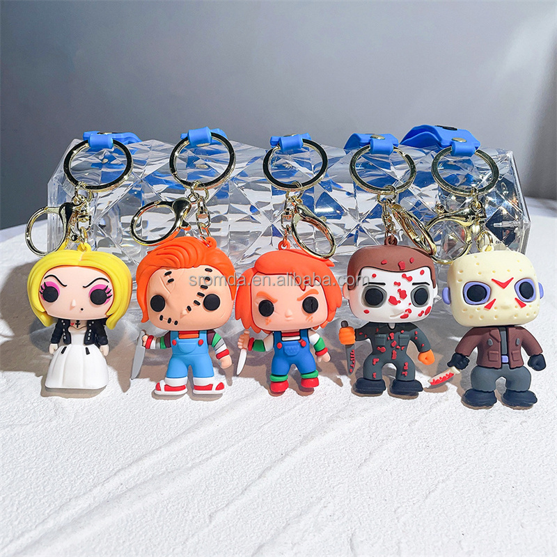 POP Movies Chucky Keychain POP Vinyl Figure Mini PVC Toys Chucky PVC Action Figures Keyring