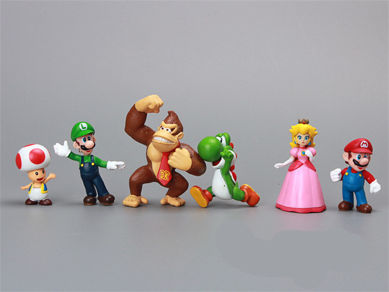 Hot Selling Classic Game Figure Super-Mario 12pcs Action Figures Mario Bros Mini figure for cake decoration