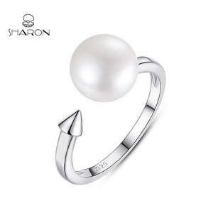 2020 Latest Arrow Design 5925 Sterling Silver Pearl Jewelry Adjustable Rings Mounting for Sale