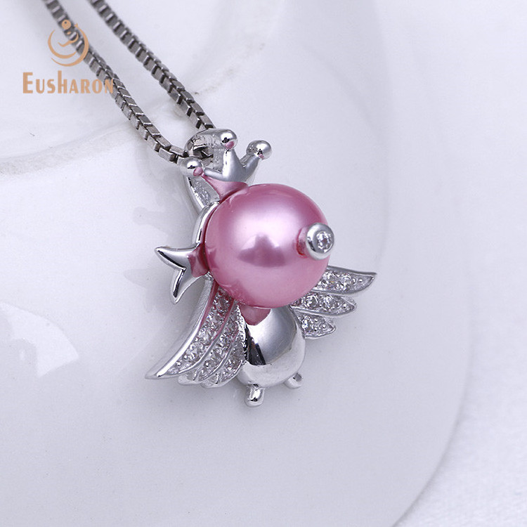 Cheap Animal 925 Sterling Silver Crown Bird Shape Jewelry Cultured Freshwater Pearl Pendant