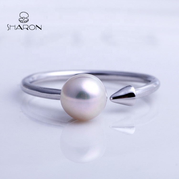 2020 Latest Arrow Design 5925 Sterling Silver Pearl Jewelry Adjustable Rings Mounting for Sale