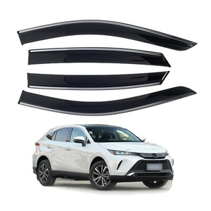 Acrylic Chrome trim car Wind Deflector Visor Door Sun Rain Guard Window Visor For Toyota 2022-Harrier