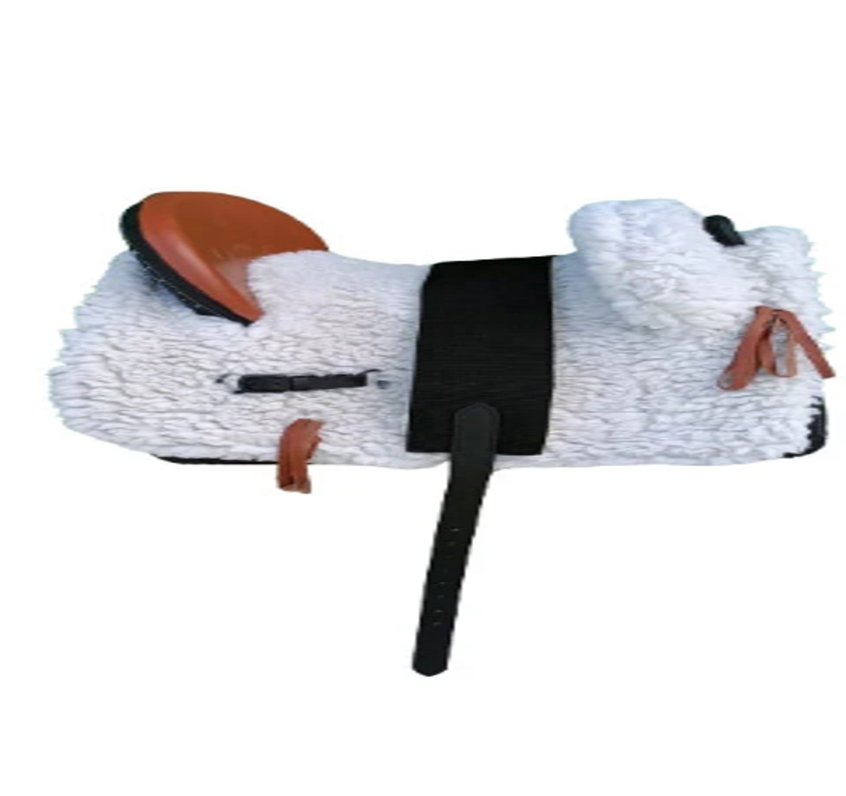 Vequera Spanish Professional White Horse Saddle With Fibre Glass Tree And Plastic Stirrup Available Size In 15