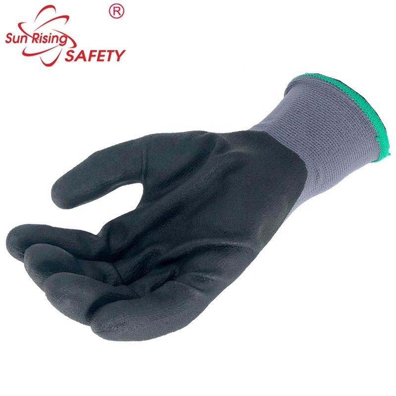 SRSAFETY 15 gauge nylon and spandex liner gloves of Maxi Flex Ultimate 34874 with Foam Nitrile Palm Coated Gloves, made in china