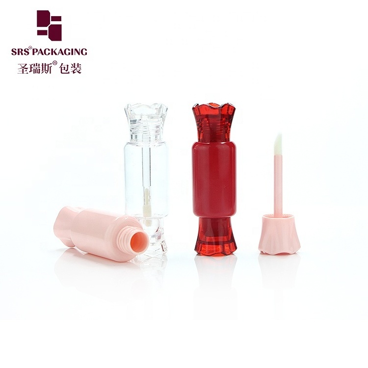 Sweet Candy Shaped Empty Lip Gloss Tube 8ml Unique clear lipgloss Container Cosmetic lip liquid Packaging