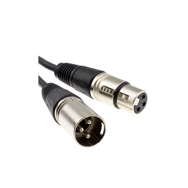 XLR Male to XLR Female Microphone Cable 10ft 3m Black Low Noise