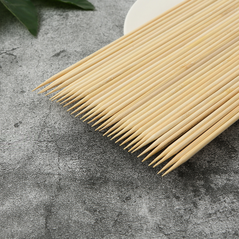 Wholesale Bamboo and Wood Stick Barbecue Tools 5mm Barbecue BBQ45cm Long Factory Round Bamboo Stick