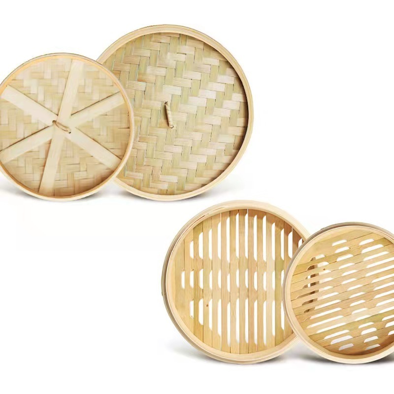 Wholesale Factory Small Mini Bamboo Portable Food Dumpling Baby Steamer Basket 10 Inch Favors Set Pot Food Machine For Food