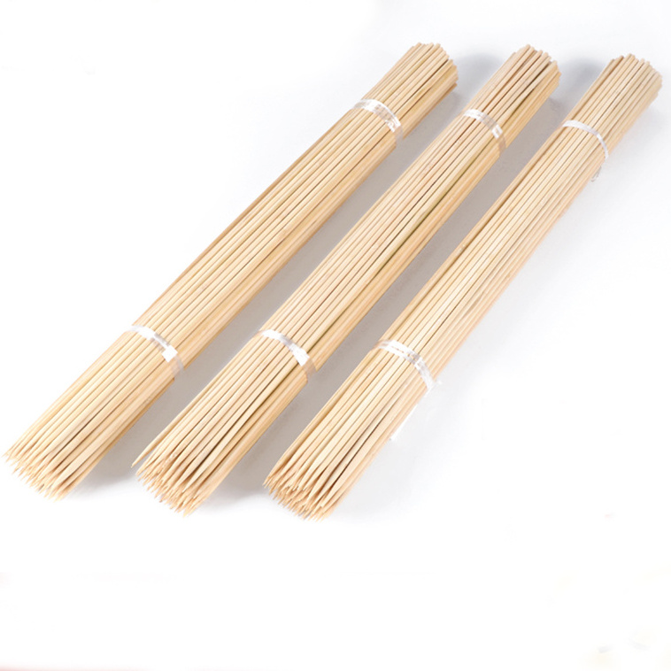 Outdoor Portable  with  Natural BBQ Grill Tools  60 cm Roasting Bamboo Sticks Wooden stick Barbeque Stick