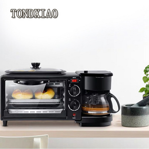 Multifunction 3 In 1 Breakfast Maker Toaster Oven Grill Pan Coffee Maker For Office Home Dorm Use Bread Cook Eggs Make Coffee