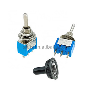 MTS-103-F1 ON-OFF-ON 3 Pin Metal Flat Handle Toggle Switch