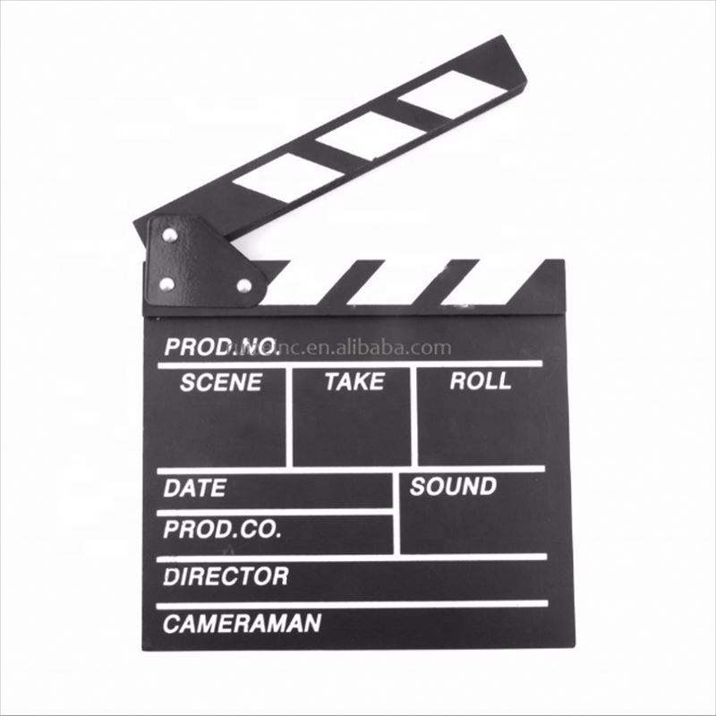 customize logo Wood Director Video Scene Clapperboard TV Movie Clapper Board 20x20x1.5cm Film Slate Cut Prop high performance