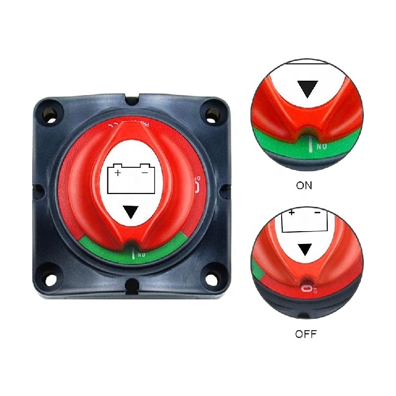 Battery Disconnect Switch 1-2-Both-Off DC 12V-48V Master Marine Battery Switch Power Cut Off for Marine Battery Isolator