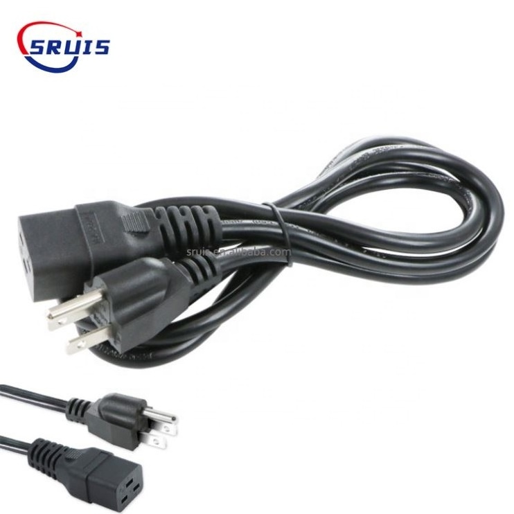 1.8M 18awg 16awg Us 3Pin Plug Computer Water Heater Iec C5 Usa Extension Power Cord