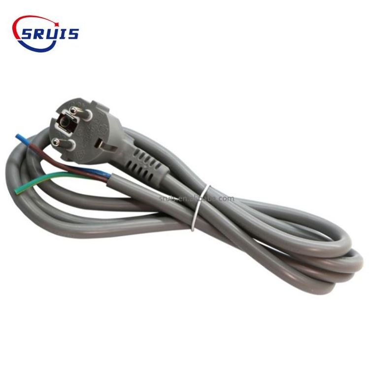 VDE certified Schuko power cord CEE 7/7 plug to R.O.J