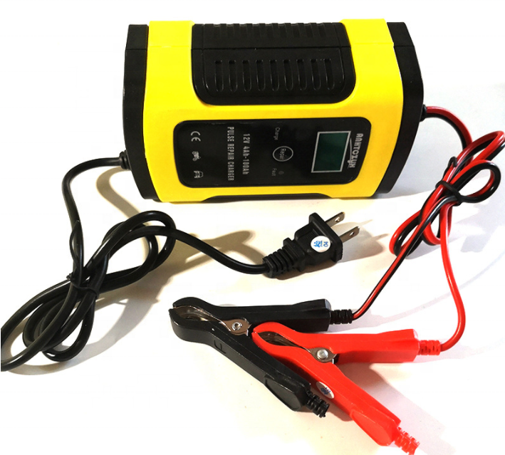 12V 5A Motorcycle Car Battery Charger Maintainer & Desulfator Smart Battery Charger, Pulse Repair Charger LCD Display