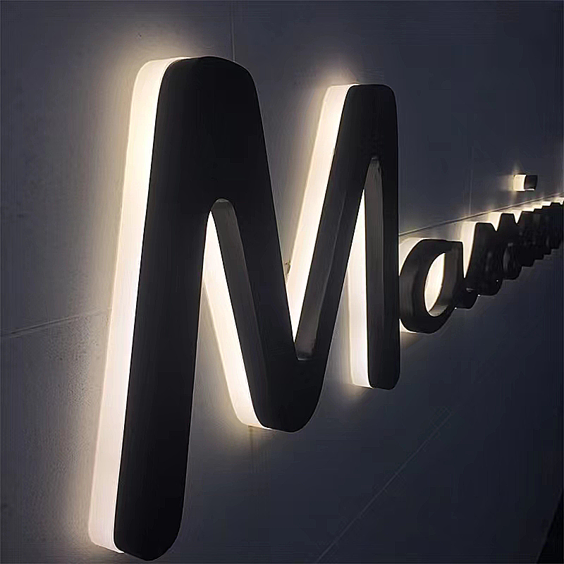 Factory Wholesale Custom Business Logo 3D Metal LED Letter Lights Acrylic LED Sign for Advertising Decoration