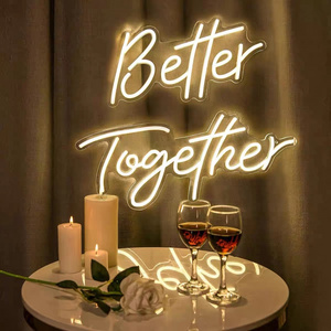 SRY SIGN Romantic confession Better together  happy birthday neon sign Neon Led Letter Light Sign Custom For wedding & party