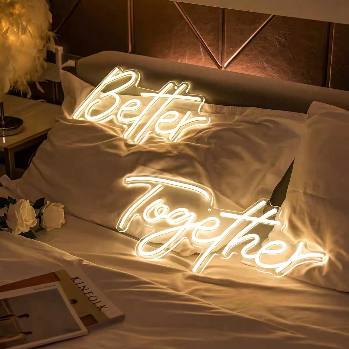 SRY SIGN Romantic confession Better together  happy birthday neon sign Neon Led Letter Light Sign Custom For wedding & party