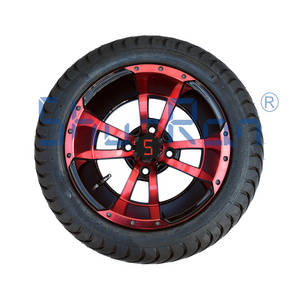 12" Low Profile Golf Cart Wheel and Tires Combo Set of 4 All Low Profile Tires