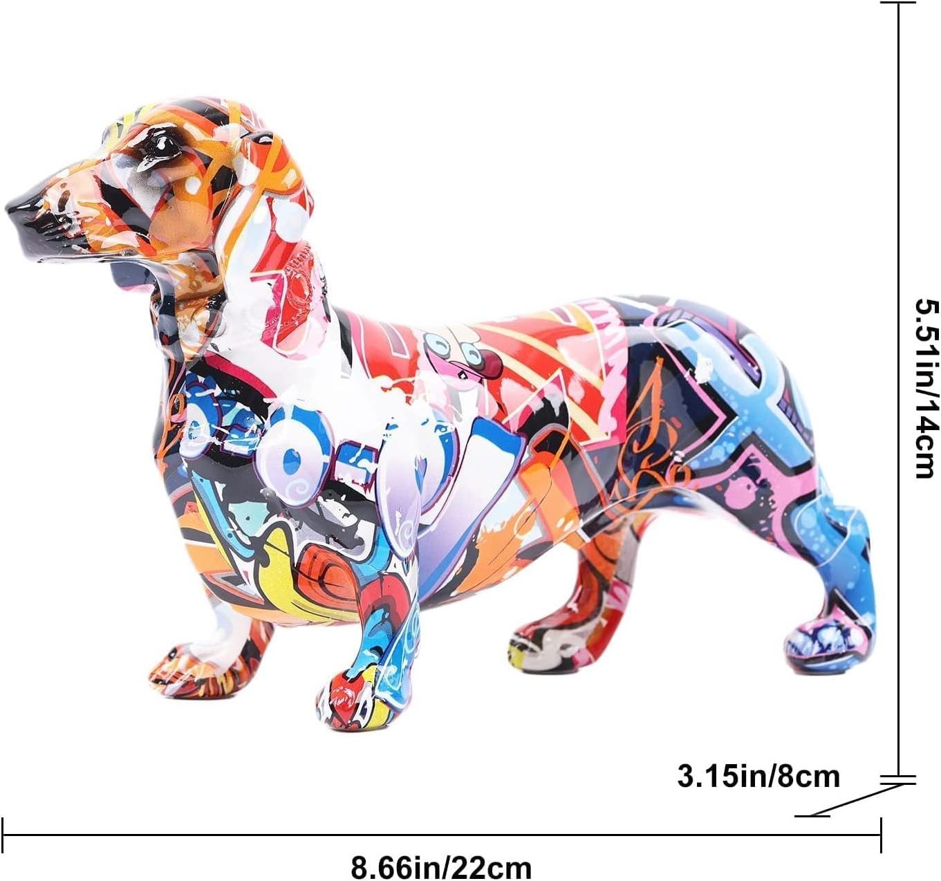 Resin Dachshund Dog Decoration Home Modern Wine Cabinet Office Decor Desktop Resin Crafts Miniatures Statue