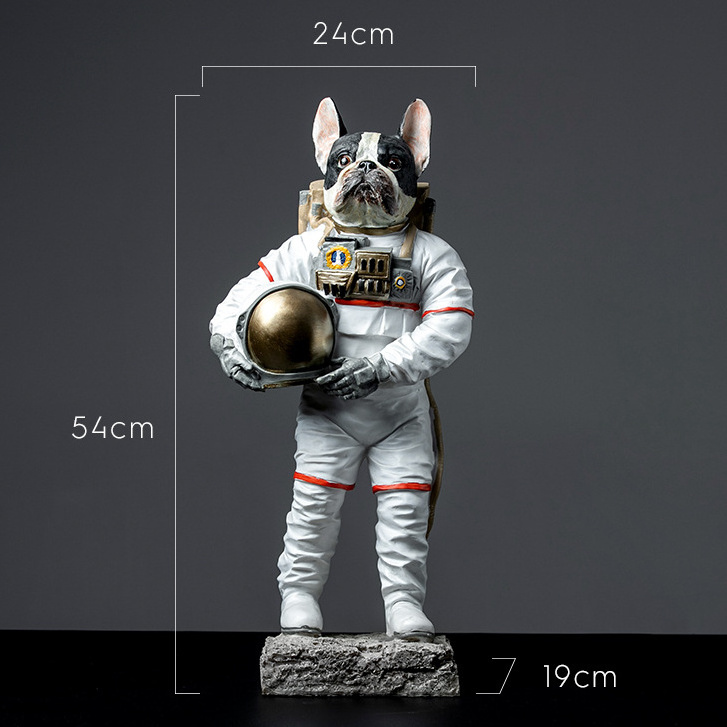 Hot Sales Resin Astronaut Animal  Dog Sculpture Statues Suitable For Home Table Decoration Customizable