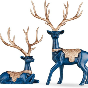 Hot Sales Resin Deer Set of 2 Reindeer Statues Modern Suitable for Home Decor Christmas Holiday decorations and gifts