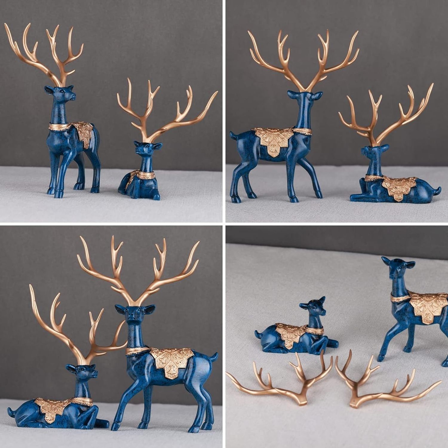 Hot Sales Resin Deer Set of 2 Reindeer Statues Modern Suitable for Home Decor Christmas Holiday decorations and gifts